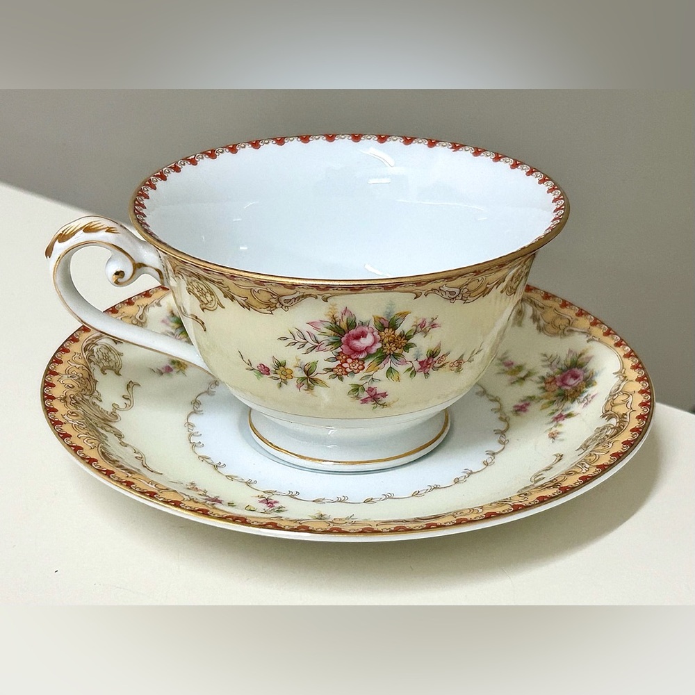 Vintage Discontinued Meito Derby Gold Trim Cup and Saucer
